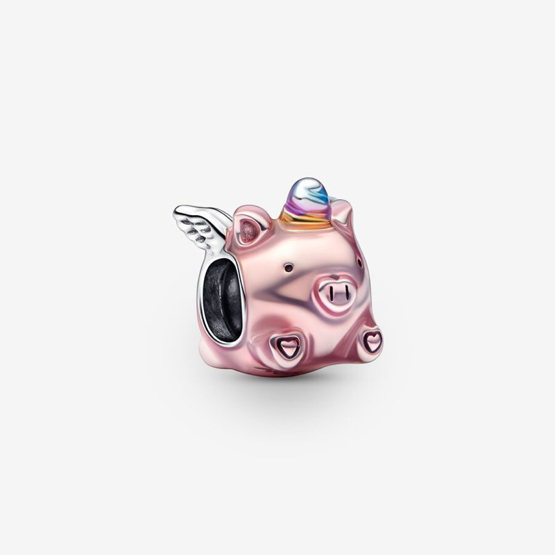 (ของแท้💯 พร้อมส่ง🔥) Pandora Flying Unicorn Pig Charm แพนโดร่าชาร์มหมูยูนิคอน ของแท้ มือหนึ่งทุกชิ้น