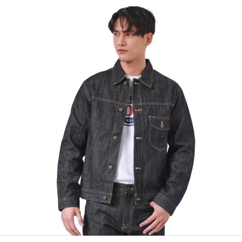 LEE RIDERS RAW DENIM แจ็คเก็ตยีนส์ (ริมแดง) ผ้าดิบ 13oz.ผลิตในไทย แบรนด์แท้ ราคา 3,790฿