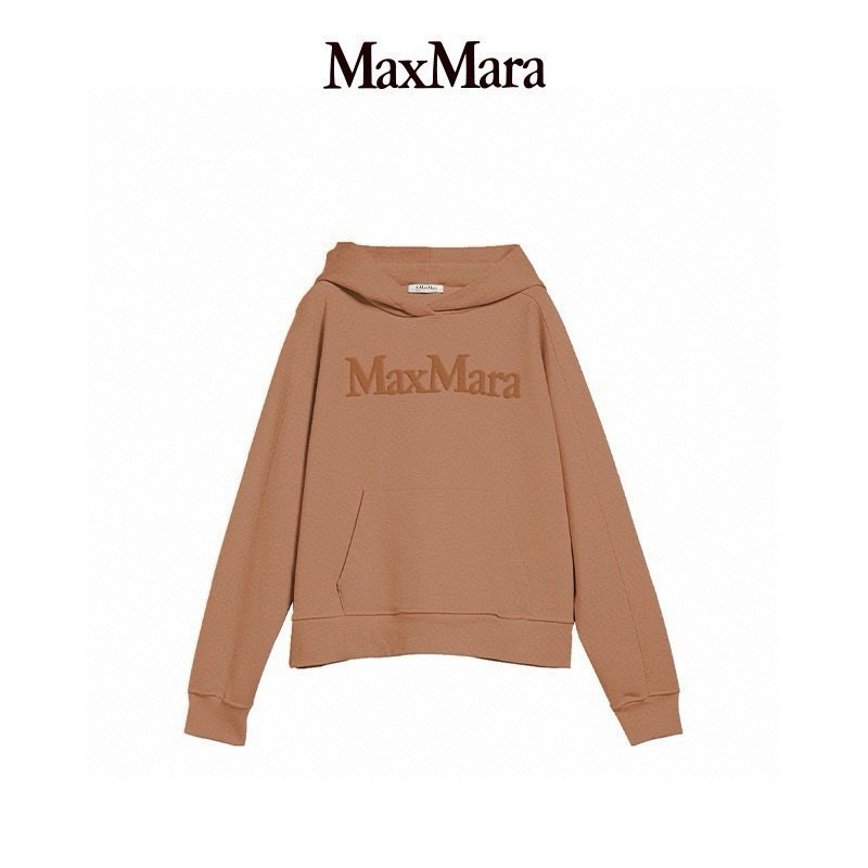 เสื้อฮู้ด MAX MARA  'S MAX MARA Logo Embroidered Long-Sleeved Hoodie