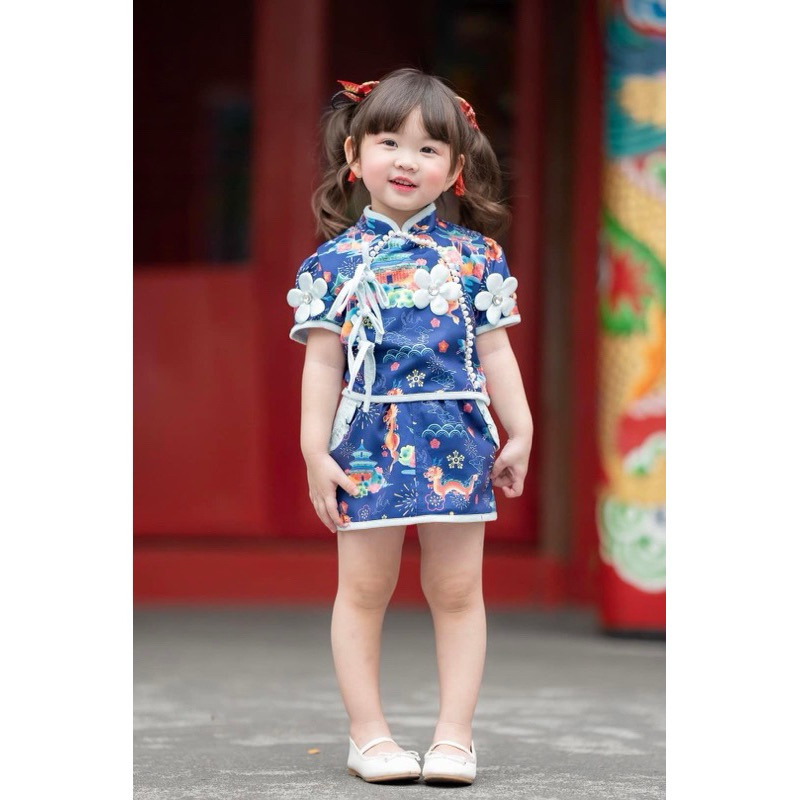 ส่งต่อชุดเด็ก DRAGON RING : LITTLE BLT  size 12-18💙 ชุดตรุษจีน