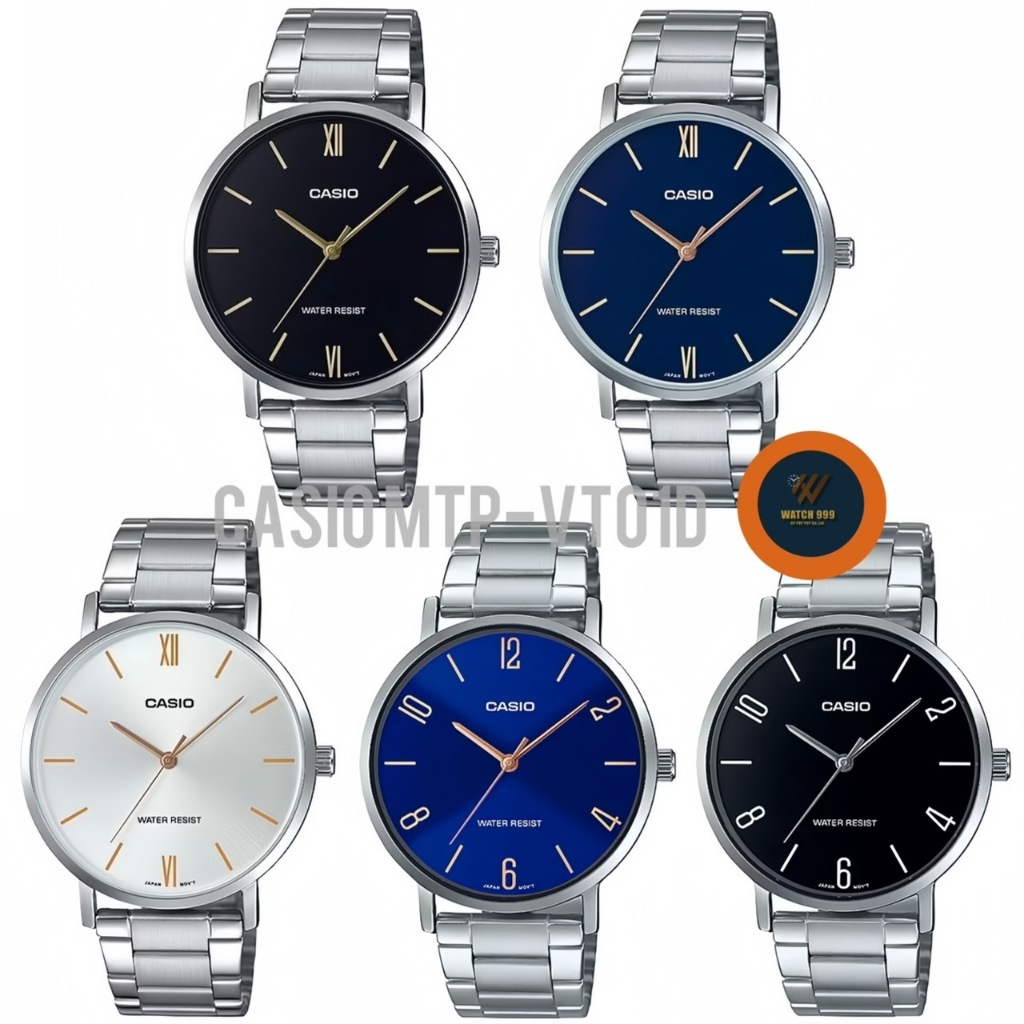 นาฬิกา Casio รุ่น MTP-VT01D สายสแตนเลส VT สำหรับผู้ชาย กันน้ำ50m ของแท้ 100% รับประกันศูนย์cmg ทั่วป