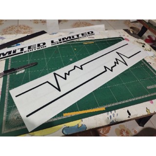 คลื่นหัวใจ สติ๊กเกอร์สะท้อนแสง แต่งซิ่ง สำหรับติดกระจกรถแลอุ…