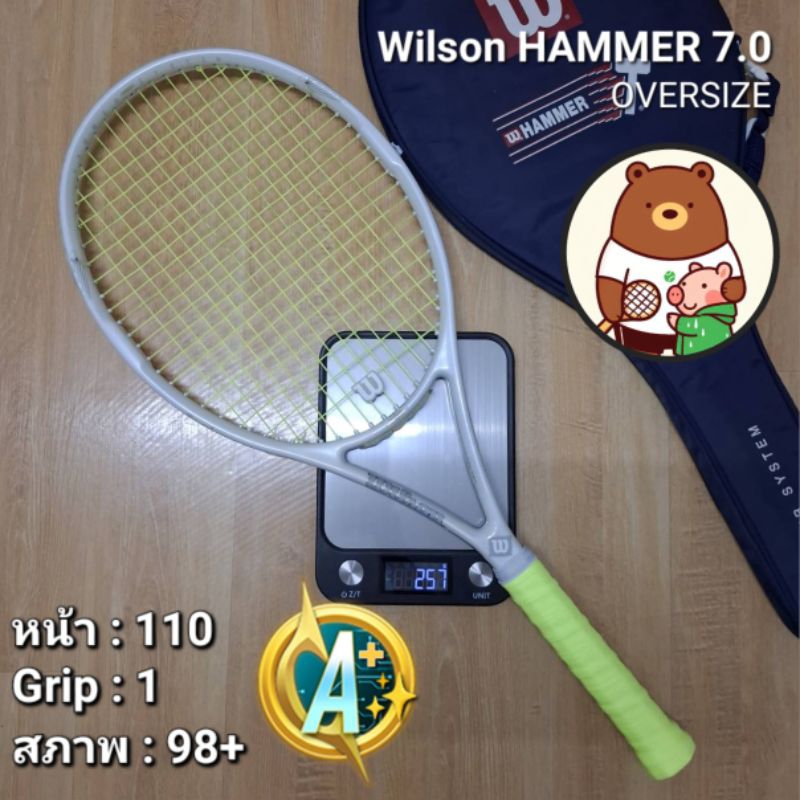 [ส่งฟรี!!] ไม้เทนนิส Wilson HAMMER 7.0 (OVERSIZE) มือสอง สภาพนางฟ้า