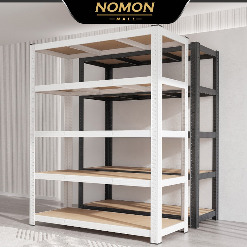 NOMON ชั้นวางของ 6/5/4/3ชั้น สแตนเลส+ไม้ แข็งแรงมาก ชั้นวางของครัความจุแบริ่งที่แข็งแกร่ง เล็กประหยัดพื้นที่