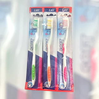 แปรงสีฟัน ด้ามเดี่ยว L&I แพค12ชิ้น (แพคเกจใหม่)