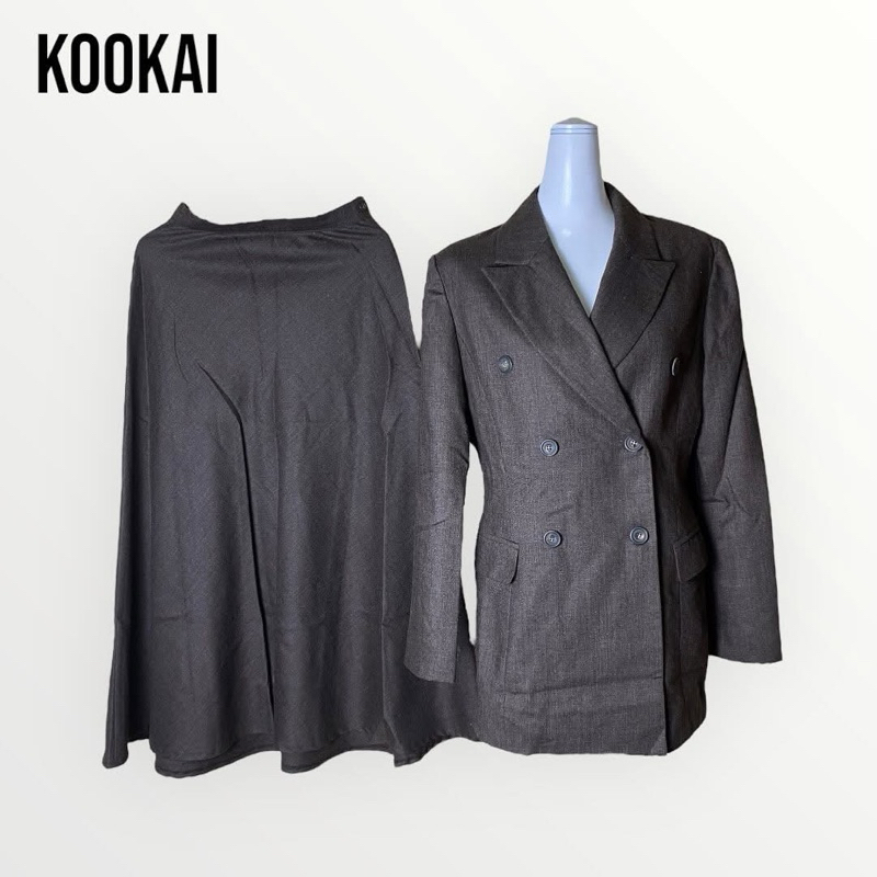 Kookai Set ชุดเซ็ทเสื้อสูทหญิงและกระโปรง2ชิ้น