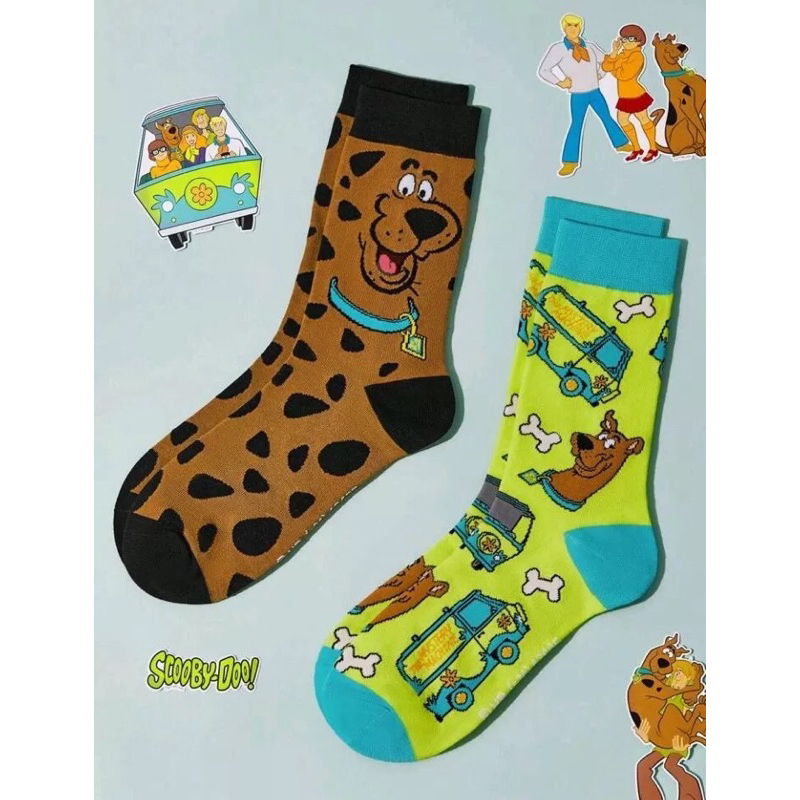 [พร้อมส่ง ] ถุงเท้า Scooby Doo 2 คู่/set