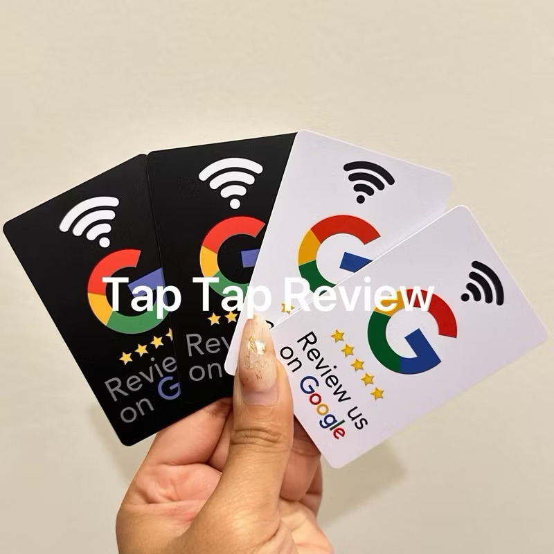 พร้อมส่ง ✅ การ์ดรีวิว NFC Google Business / Google Map ร้านอาหาร คลินิก หรืออื่นๆ Tap Scan รีวิวได้เ