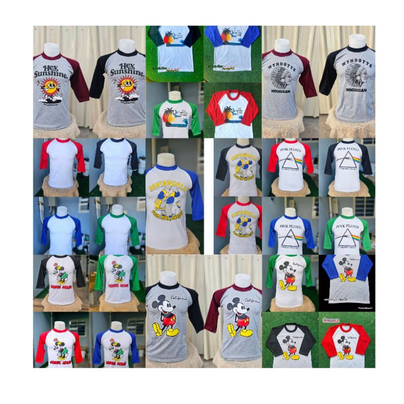 รวมเสื้อยืดแขนสามส่วนวินเทจ ผ้าบางและผ้าคอตตอน