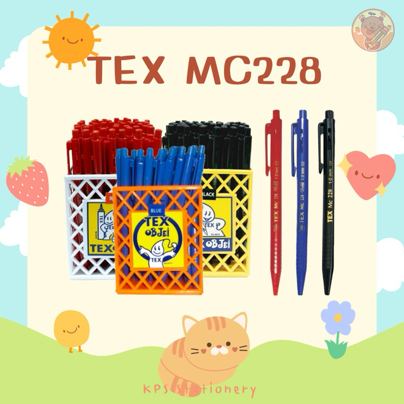 TEX MC228 ปากกาลูกลื่น 1.0 มม (50 ด้าม)(10 ด้าม)