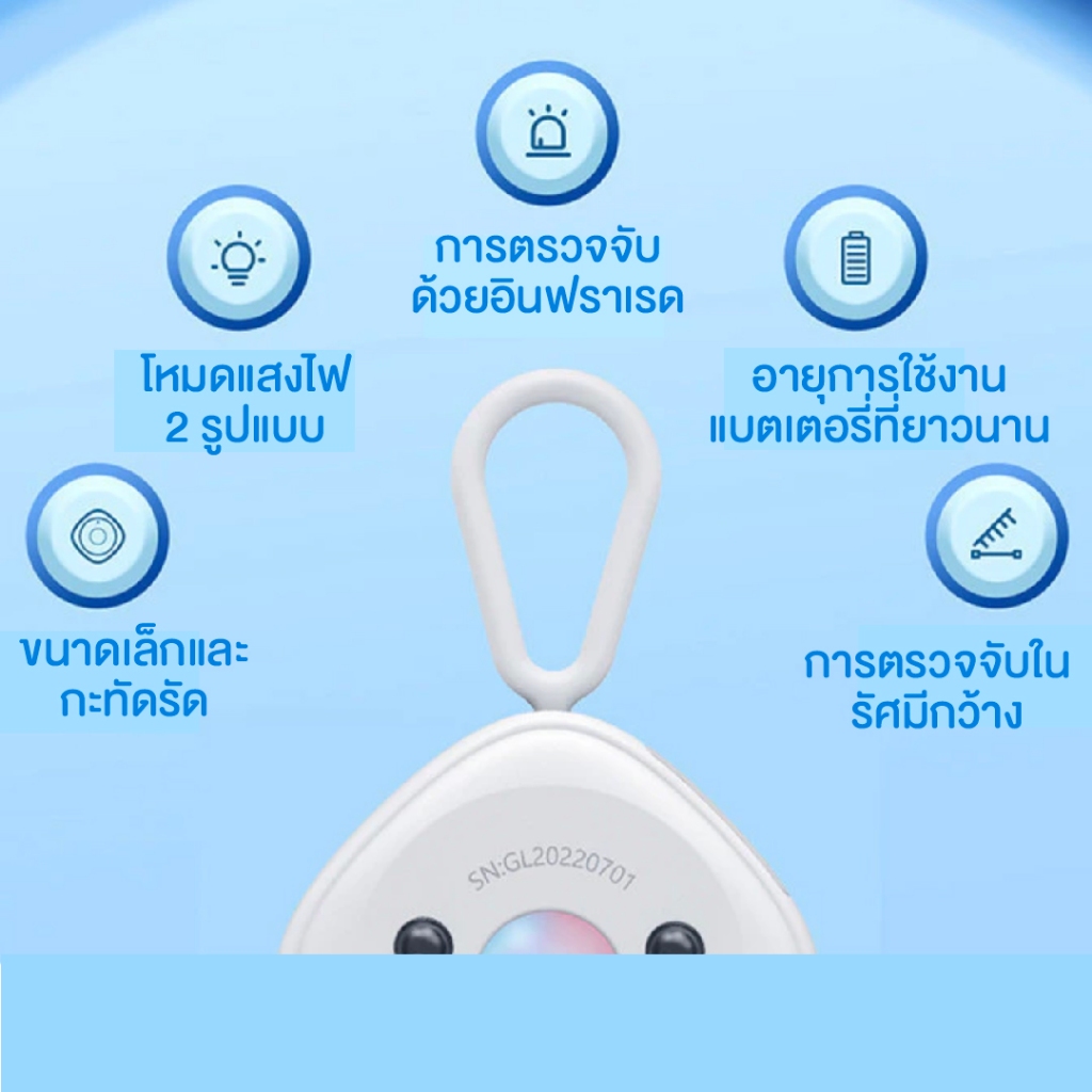 Baseus เครื่องตรวจจับกล้องอินฟราเรด รุ่น Heyo Camera Detector มาพร้อมกับสายชาร์จ USB to Type C 0.3m