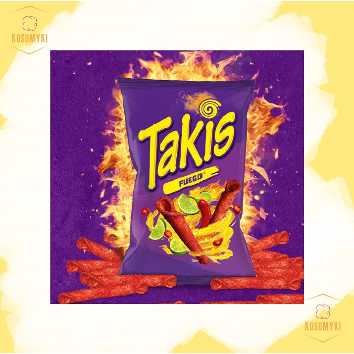 Takis Fuego Hot Chilli Pepper & Lime Chips / 92.3g / ทาคิส ขนมข้าวโพดทอดกรอบ รสเผ็ด เปรี้ยว จาก USA