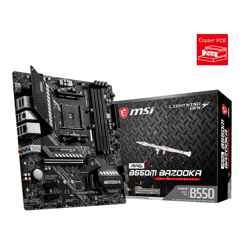 MAINBOARD (เมนบอร์ด) AM4 MSI MAG B550M BAZOOKA พร้อมส่ง