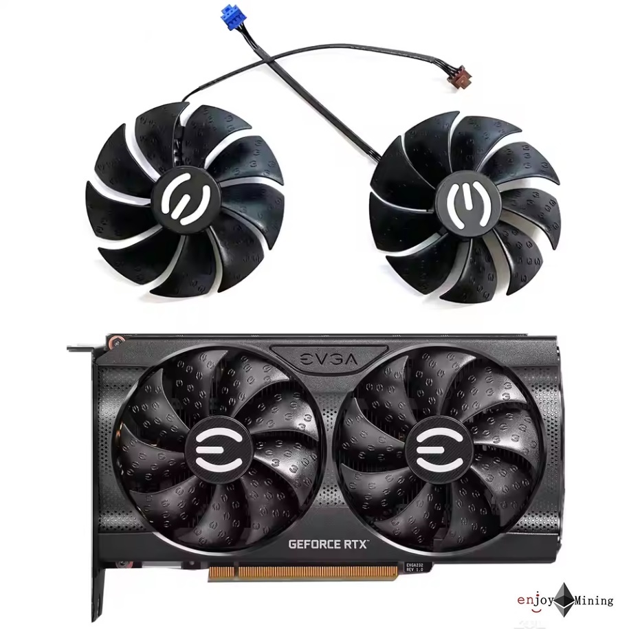 พัดลมการ์ดจอ EVGA  RTX 3060 3060ti XC BLACK graphics card fan