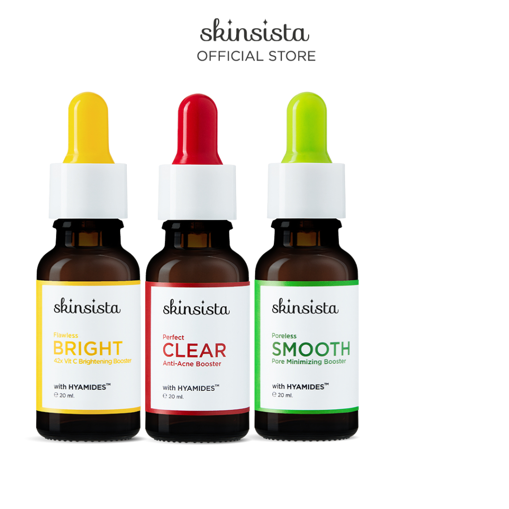 [เซ็ตสุดคุ้ม] Skinsista Vitamin series+ Booster บูสเตอร์เซรั่มเคลียร์สิวผิวสว่างรูขุมขน x2