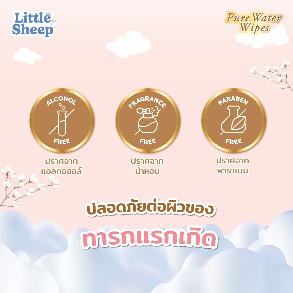 【80 แผ่น x 24 แพ็ก】 Little Sheep ทิชชู่เปียก สูตรน้ำบริสุทธิ์ 99% สำหรับเด็กทารก [ส่งฟรี] ราคา ถูกที่สุด ดีลบีเคเค แกลเลอรีภาพที่ 5