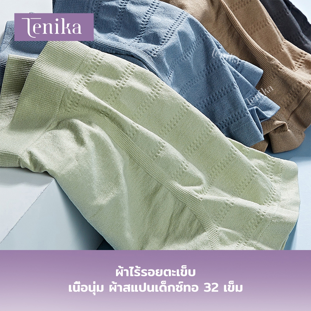 TENIKA กางเกงในผู้ชายขาสั้น บ๊อกเซอร์ชาย  บายอากาศได้ Men’s Underwear Seamless เบาสบาย (แพค 2 ตัว) ราคา ถูกที่สุด ดีลบีเคเค แกลเลอรีภาพที่ 6