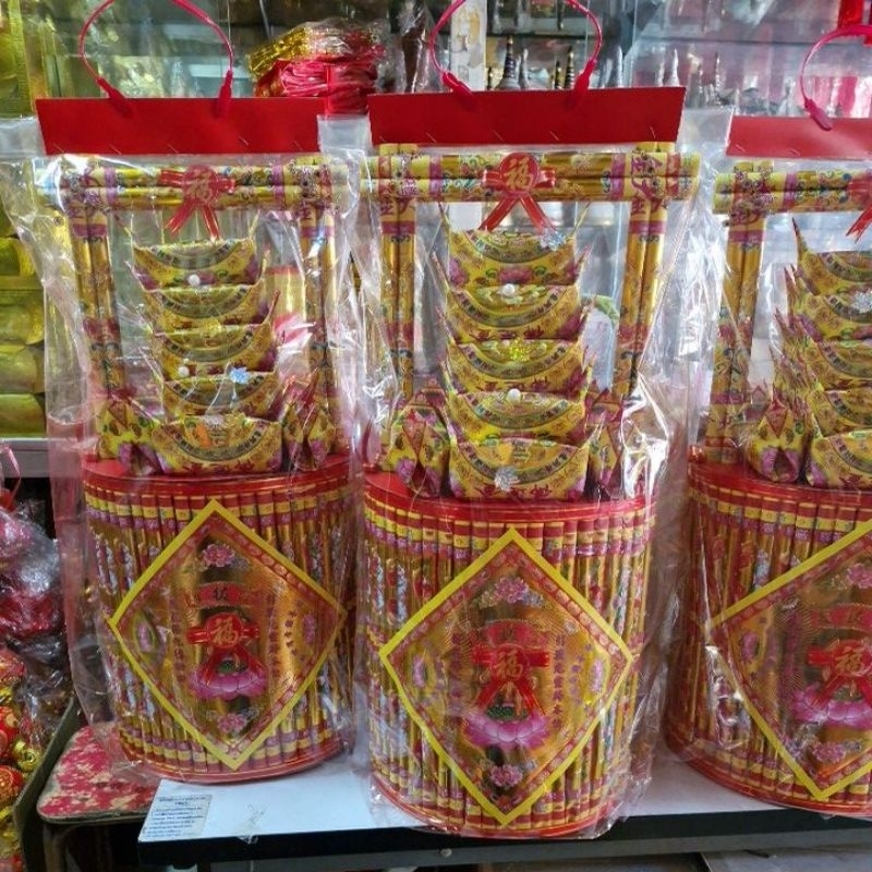 ชุดรวมกระดาษไหว้ เซ็ตถังเงินถังทอง ไหว้เจ้า พร้อมไหว้