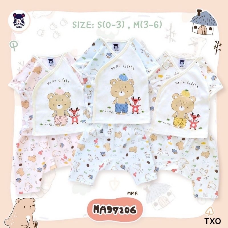Sale ชุดเด็กแรกเกิด ผูกหน้า size 0-3,3-6 เดือน พร้อมส่ง ผลิตในไทย