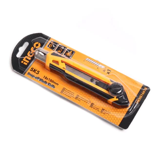 INGCO มีดคัตเตอร์ 18MM หมุนล็อค HKNS16618 กดล็อค HKNS11815 พร้อมใบมีด 1 ใบ