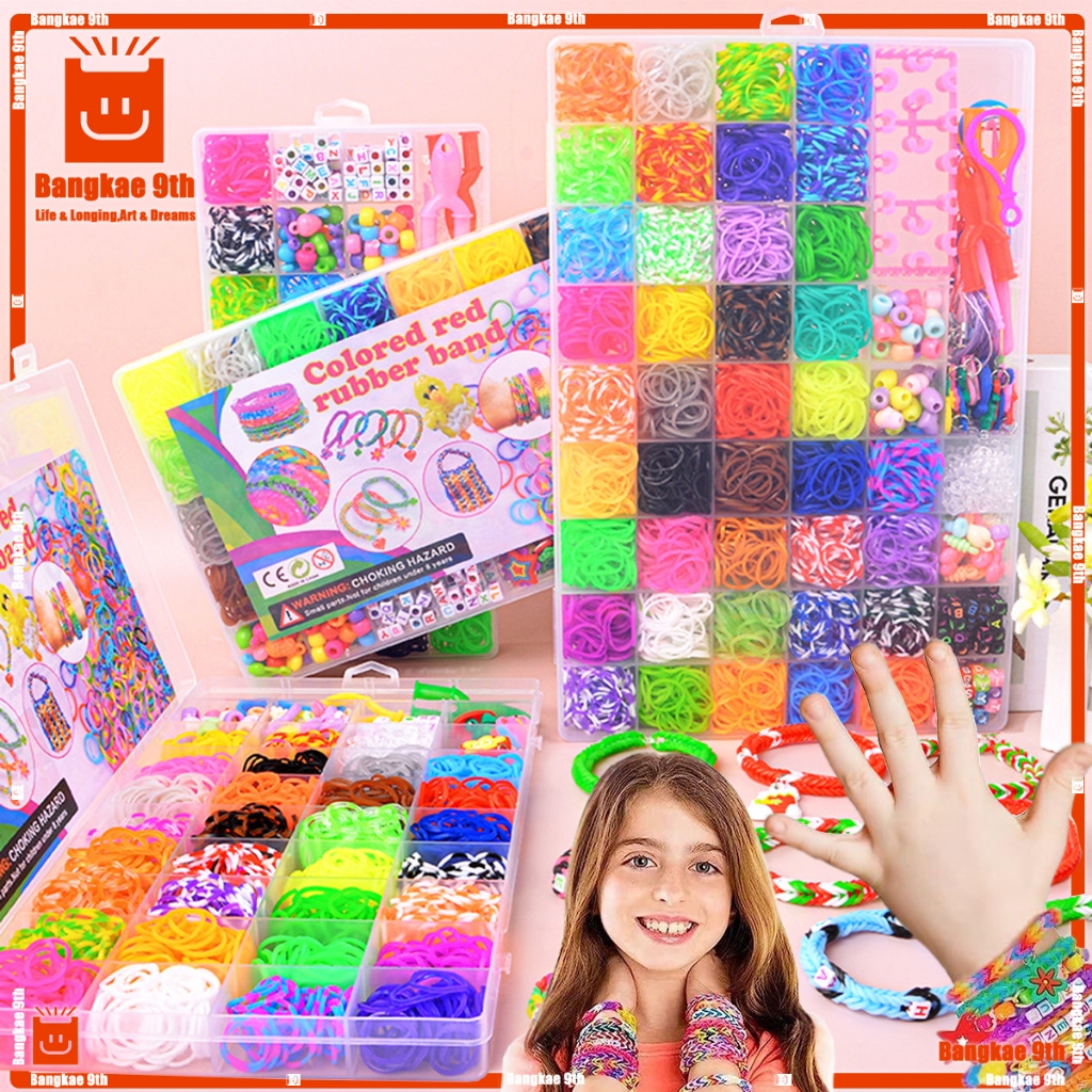DIY Rainbow Loom Bracelet สร้อยข้อมือจาก ยางมัดผม แฟชั่น สไตล์เกาหลี น่ารัก หลากสี Rubber band