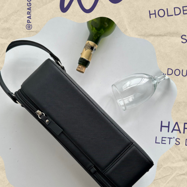 กระเป๋าใส่ไวน์ กล่องใส่ ไวน์ ที่ใส่ไวน์ Wine holder Wine bag แบบ 1 ขวด