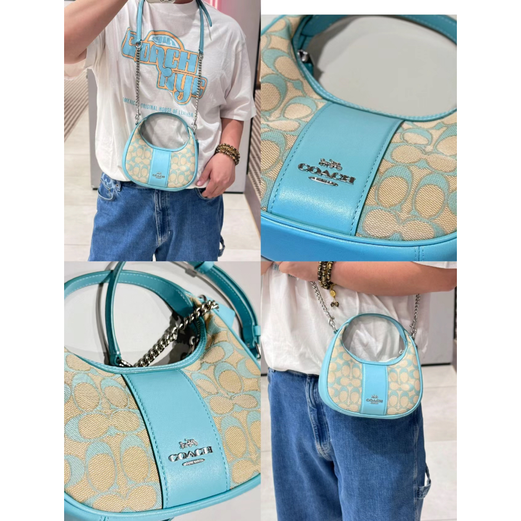 coach Carmen Mini Crossbody CT774 CR151 ผู้หญิง กระเป๋าสะพายข้าง COACH กระเป๋า หนังแท้ สองขนาด