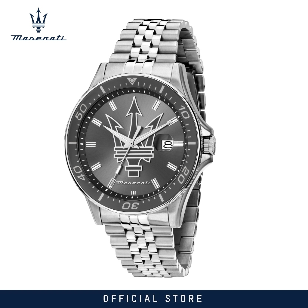 【2 Years Warranty】 Maserati Sfida 44mm Men's Quartz Watch Luminous Dial Hands R8853140010