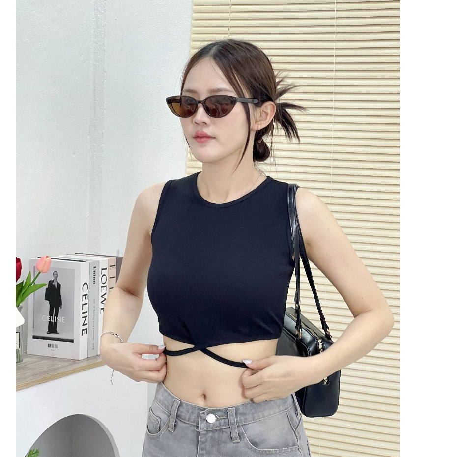 P11 SALE สิ้นปี เสื้อแขนกุดผูกหลัง