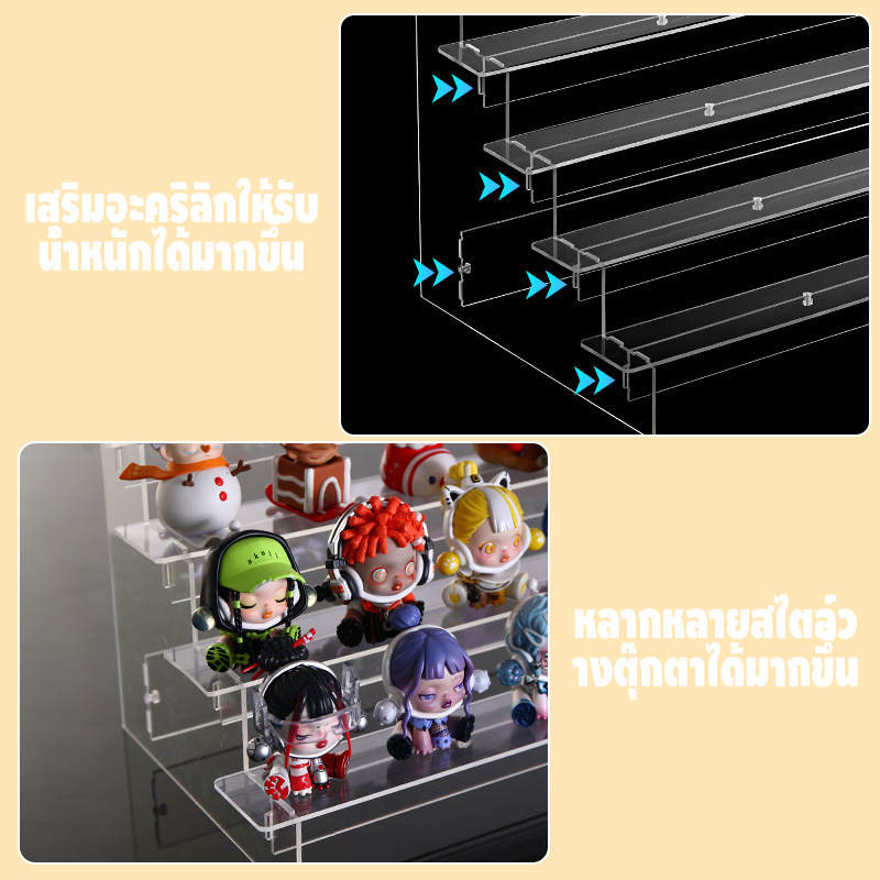 ชั้นวางโมเดล 3 ชั้น อะคริลิคใส สำหรับโชว์โมเดล ขนาด 32x23x15 ซม. เหมาะสำหรับจัดเก็บฟิกเกอร์ - รูปที่ 6