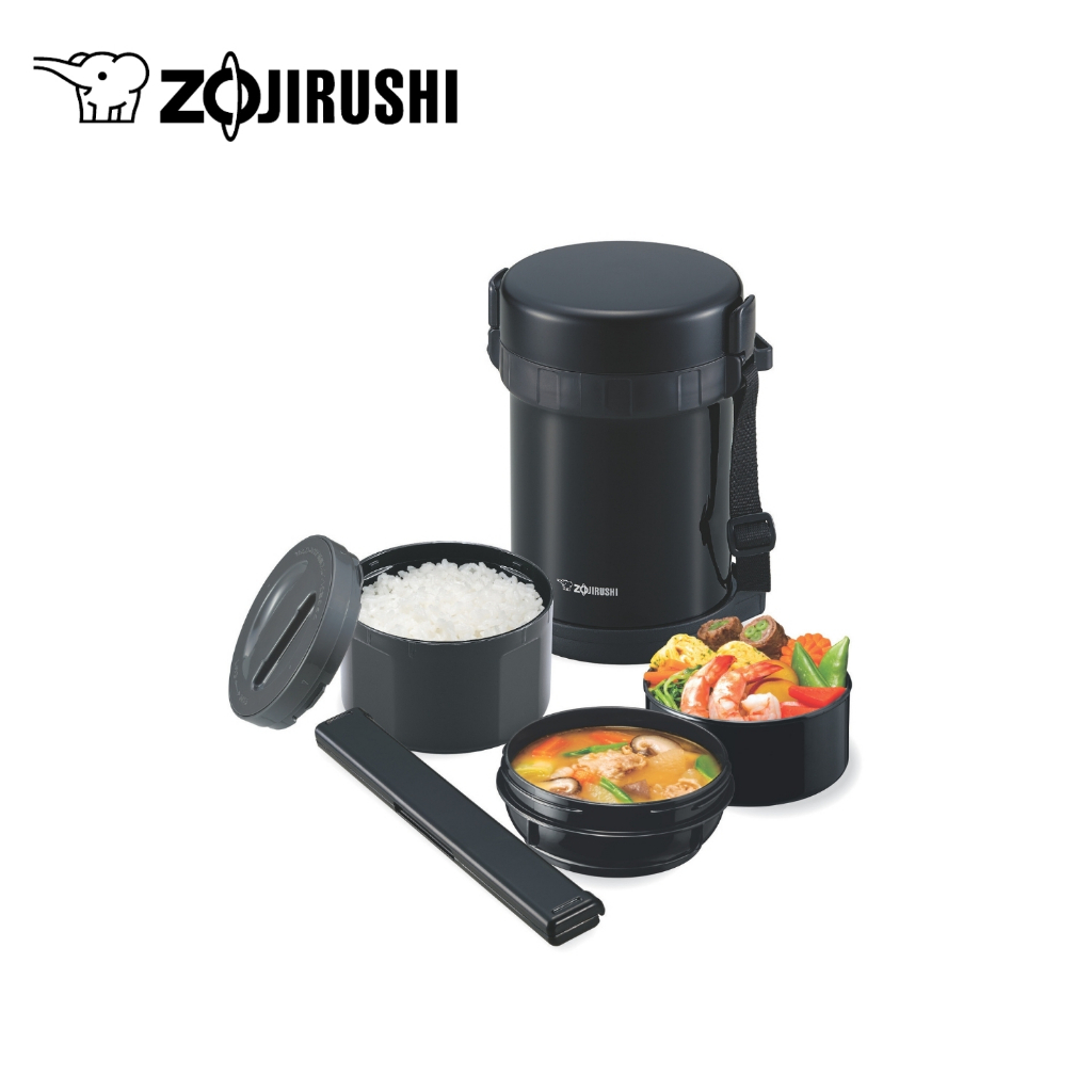 Zojirushi Lunch Jars / ปิ่นโตอาหารสูญญากาศเก็บความร้อน รุ่น SL-GH18 BA (สีดำ)