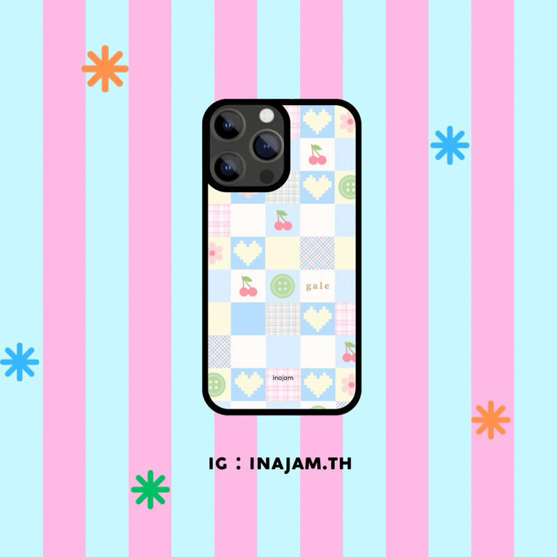 เคสไอโฟนสกรีนชื่อได้แบรนด์ Inajam Collection Pastel mood