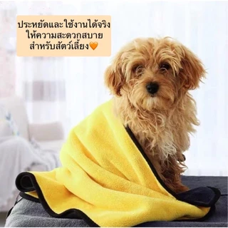 ผ้าเช็ดขนสัตว์เลี้ยง หมา แมว ผ้าเช็ดขนสัตว์ เช็ดขนแมว สุนัข กระต่าย ผ้าไมโครไฟเบอร์ ซับน้ำได้ดี ราคาถูก พร้อมส่ง