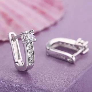 【WG Jewelry】 diamond earrings ต่างหูเพชร ต่างหูทองคำขาว WG-E01
