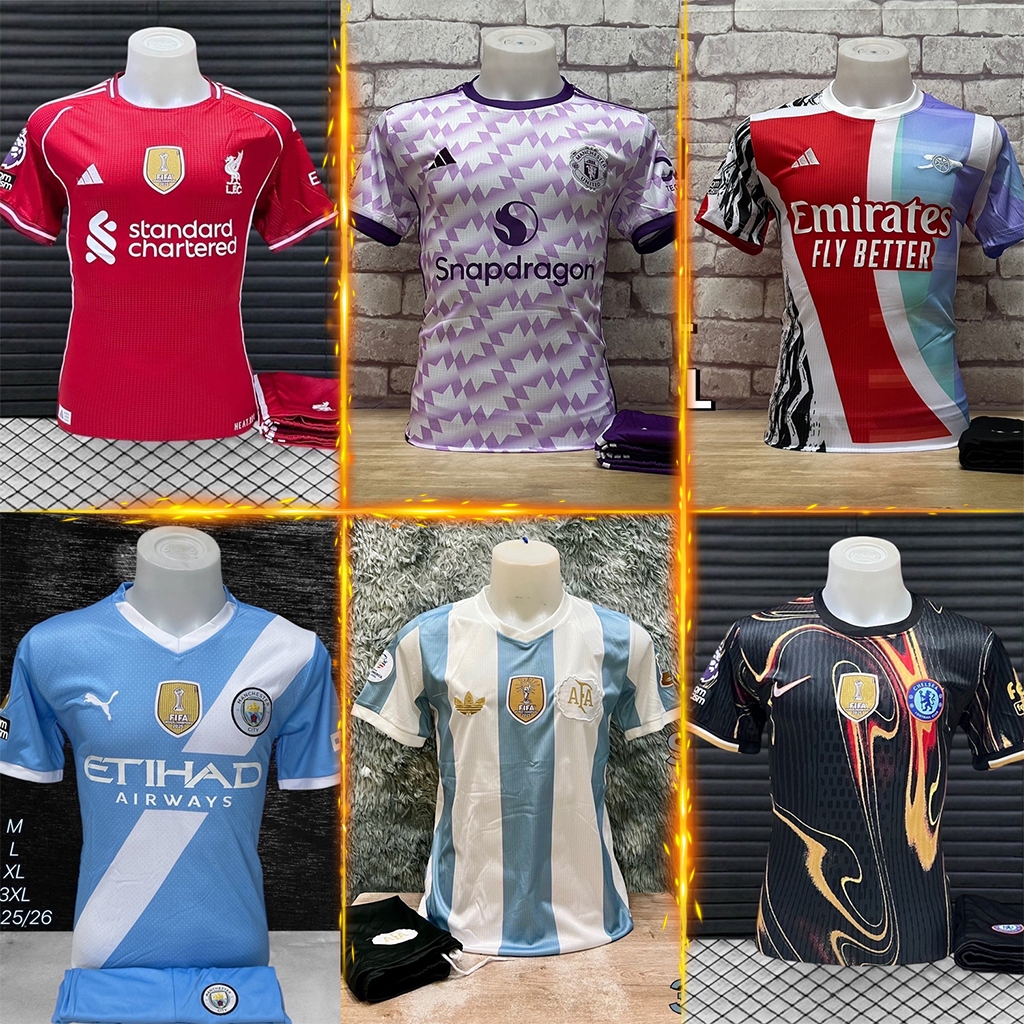 ชุดฟุตบอล เสื้อบอล ผู้ใหญ่ ได้ทั้งชุด(เสื้อ+กางเกง) แขนสั้น 2025-26 รวมทีม21