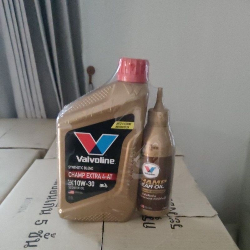 น้ำมันเครื่องมอเตอร์ไซค์ Valvoline Champ Extra 4AT 10W-30