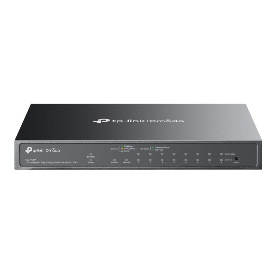TP-LINK Omada 10-Port Gigabit Easy Managed Switch with 8-Port PoE+  ES210GMP HUB LAN