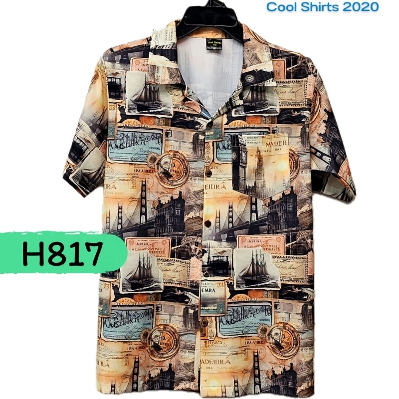 เสื้อฮาวาย ผ้าไหมอิตาลี วินเทจ H817