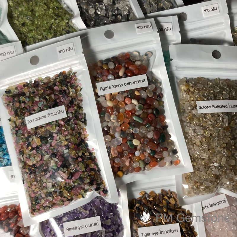 TB01 หินมงคล ขนาดเล็ก สำหรับใส่ขวดแก้ว งานประดิษฐ์ DIY หินเกล็ด 50-100 กรัม หินสี ธรรมชาติ หินแร่ หินควอตซ์ หินนำโชค TB - รูปที่ 5