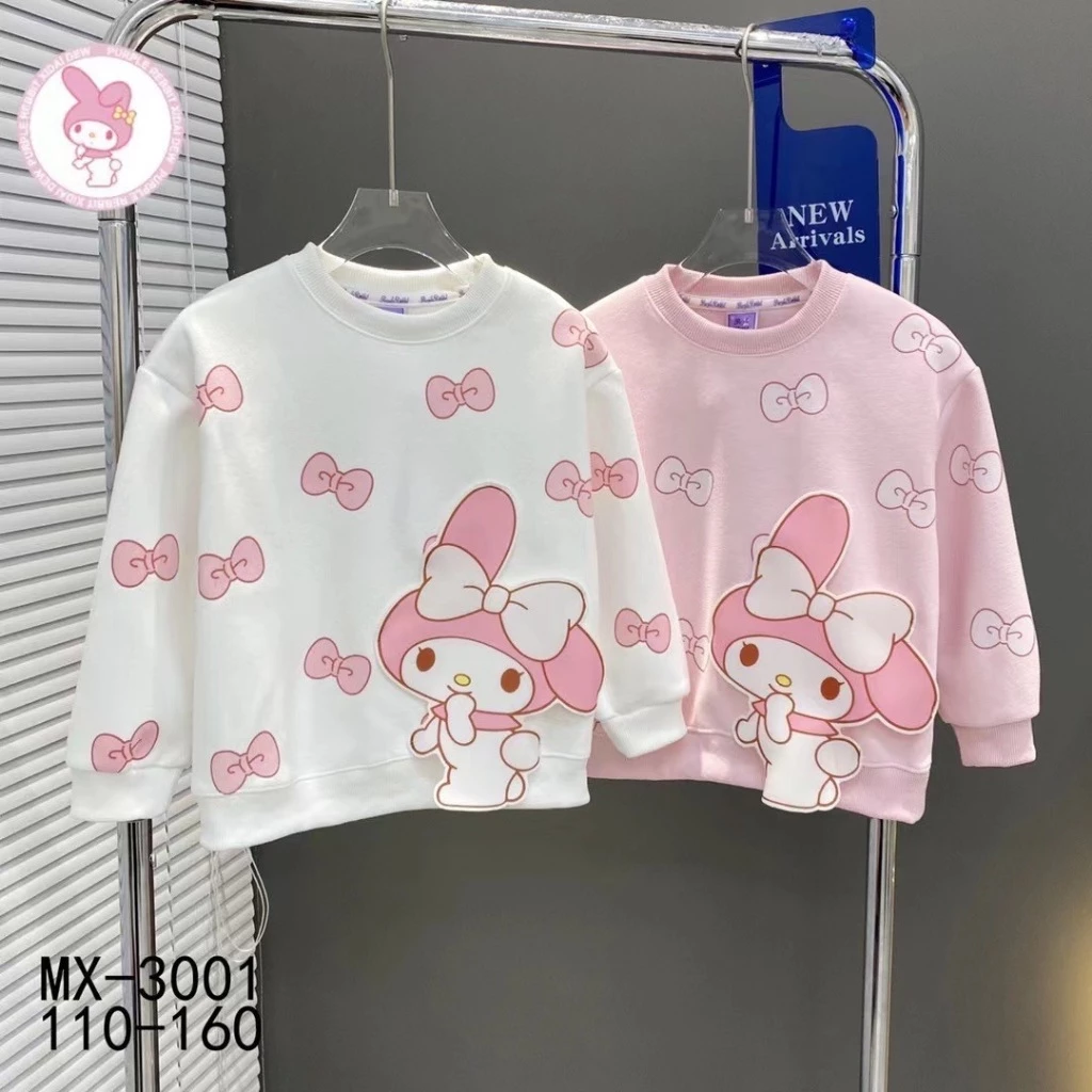 BB018 เสื้อยืดคอกลม แขนยาว งานผ้าฝ้าย ลายน่ารักมาก แฟชั่นสําหรับเด็กผู้หญิง อายุ 1-12 ปี