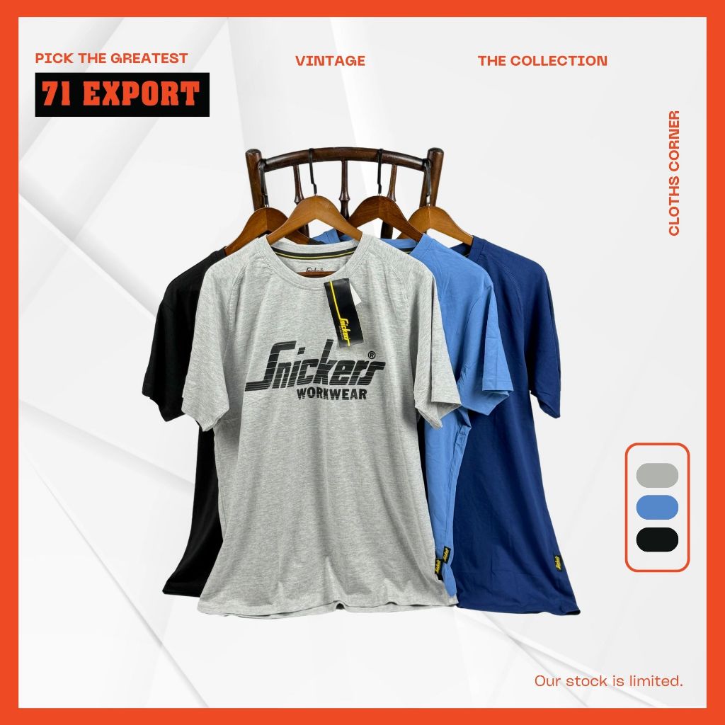 เสื้อยืดคอกลมแขนสั้น SNIKERS WORKWEAR เสื้อแฟชั่นสวีเดน มีให้เลือก 4 สี เทาอ่อน,น้ำเงิน,ดำ,ฟ้า S-3XL
