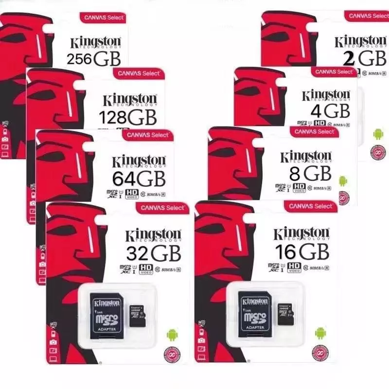 Kingston Micro sd card Memory Card 8GB 16GB 32GB 64GB 128GB 256GB 512GB กล้อง/กล้องติดรถยนต์ โทรศัพท์มือถือ