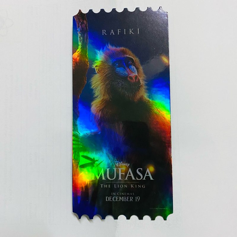 CARD COLLECTIBLE TICKET MUFASA ลาย RAFAKI