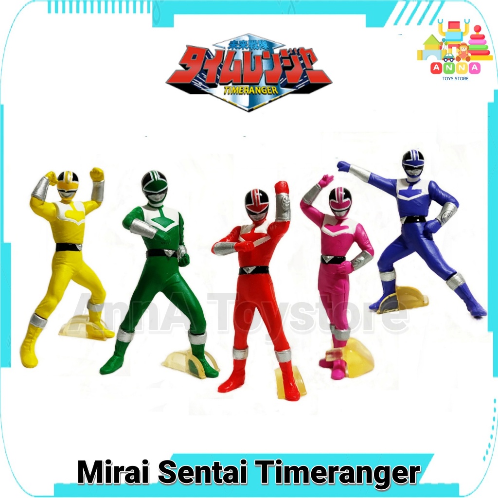 โมเดล กาชาปอง ไทม์เรนเจอร์ Model Gashapon Mirai Sentai Timeranger ยกเซ็ต 5 ตัว ของแท้ Bandai