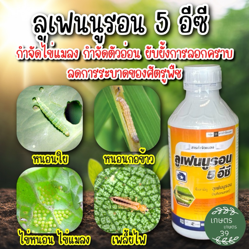 ☘️ลูเฟนนูรอน 5% EC☘️ยาคุมไข่แมลง ✔️สารลูเฟนนูรอน 5% EC