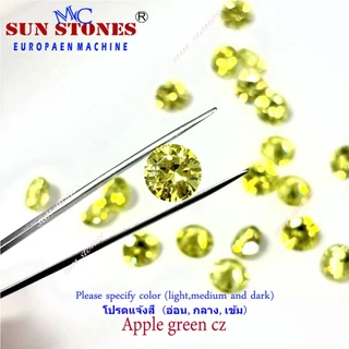 CZ Round Shape ขนาด 1.0 MM ถึง 2.75 MM Colors, เพชรรัสเซียสีๆ ทรงกลม เจียระไนเหลี่ยมเพชร