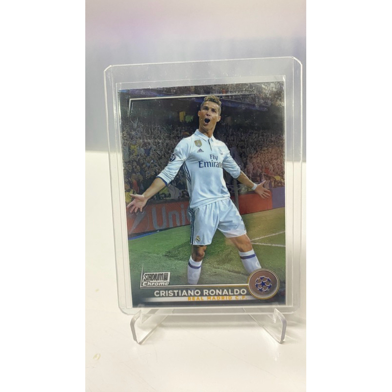 การ์ดสำหรับสะสม นักฟุตบอล Cristiano Ronaldo CR7 ลิขสิทธิ์แท้ Topps