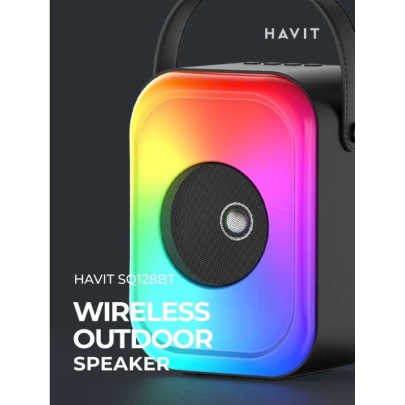 [พร้อมส่งใน 1-2 วัน] HAVIT SQ128BT Outdoor Bluetooth Speaker ลำโพงไร้สาย LED ลำโพง BT สำหรับงานปาร์ต