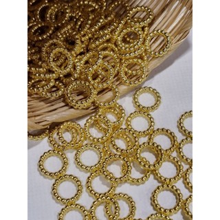 ห่วงไข่ปลาสีทอง 12 มิล ห่อละ 100 ชิ้น 25บาท/500ชิ้น99 บาท