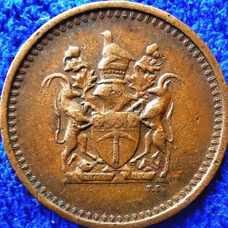 เหรียญ​โรดิ​เซีย​ Rhodesia,​ 1 Cent, ใช้แล้ว, #4594